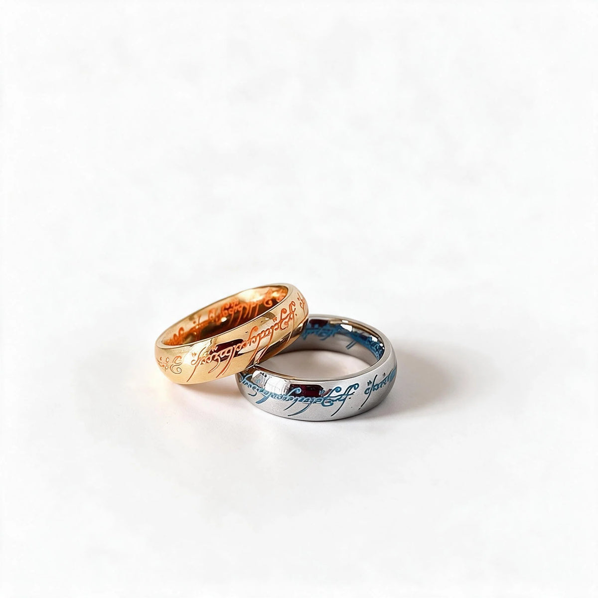 Ring Glow-In-The-Dark Engraved Runes Nickel-Free