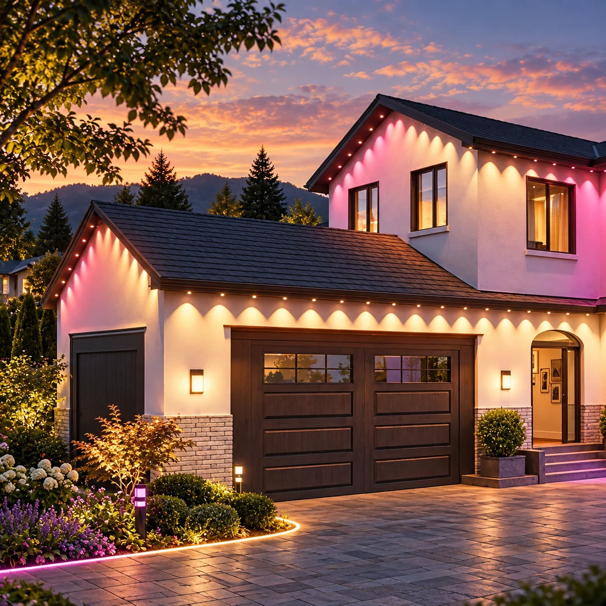 Roofline Lights RGB Color-Changing 50 Ft Weatherproof