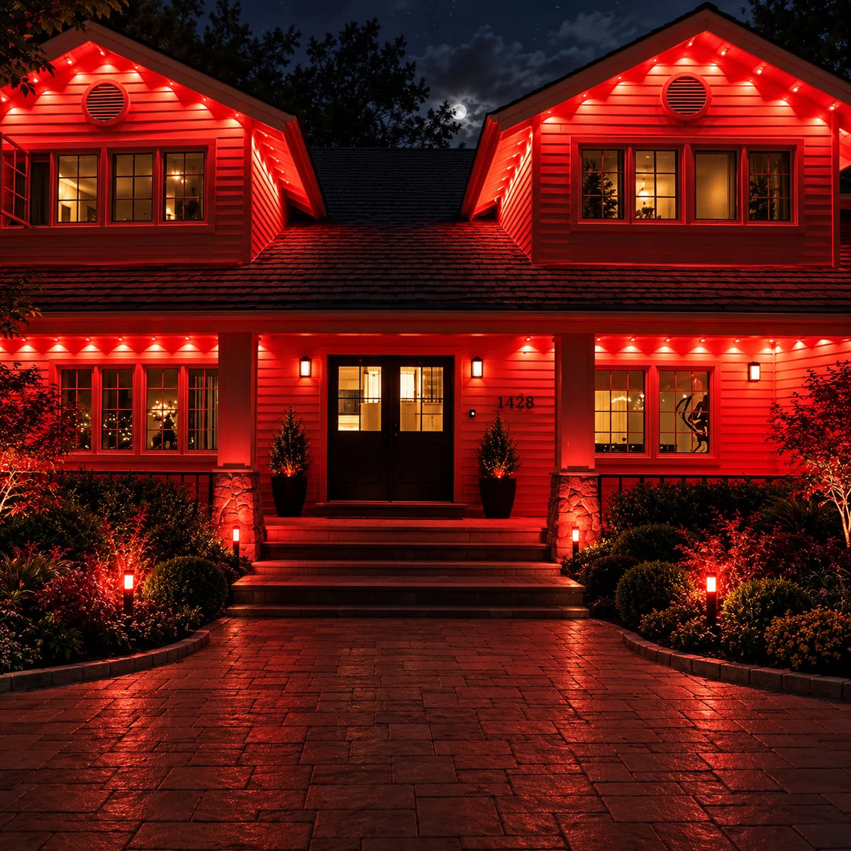 Roofline Lights RGB Color-Changing 50 Ft Weatherproof