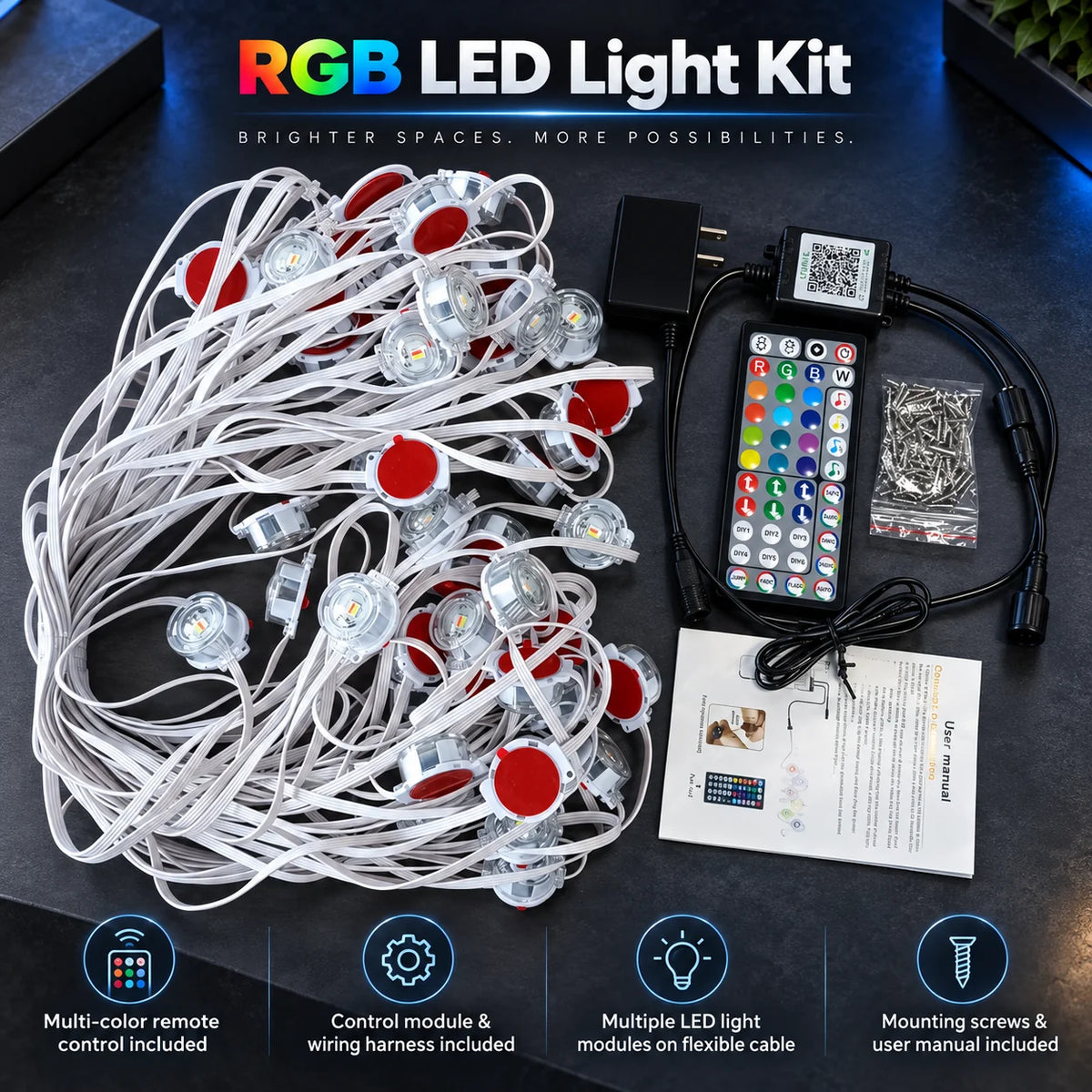 Roofline Lights RGB Color-Changing 50 Ft Weatherproof