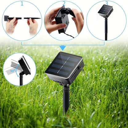 Rope Lights Solar-Powered Hemp Rope Waterproof 60 LEDs