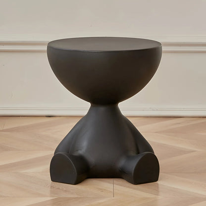 Round Accent Table Space-Saving Lightweight Plastic