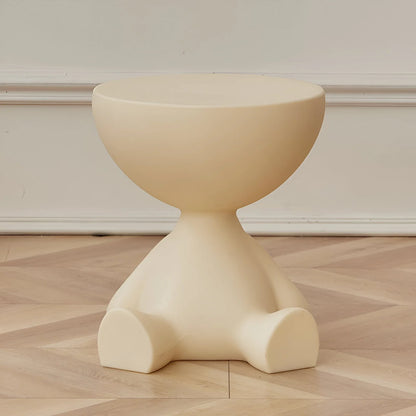 Round Accent Table Space-Saving Lightweight Plastic