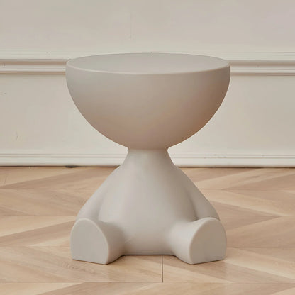 Round Accent Table Space-Saving Lightweight Plastic