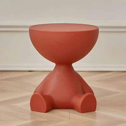 Round Accent Table Space-Saving Lightweight Plastic