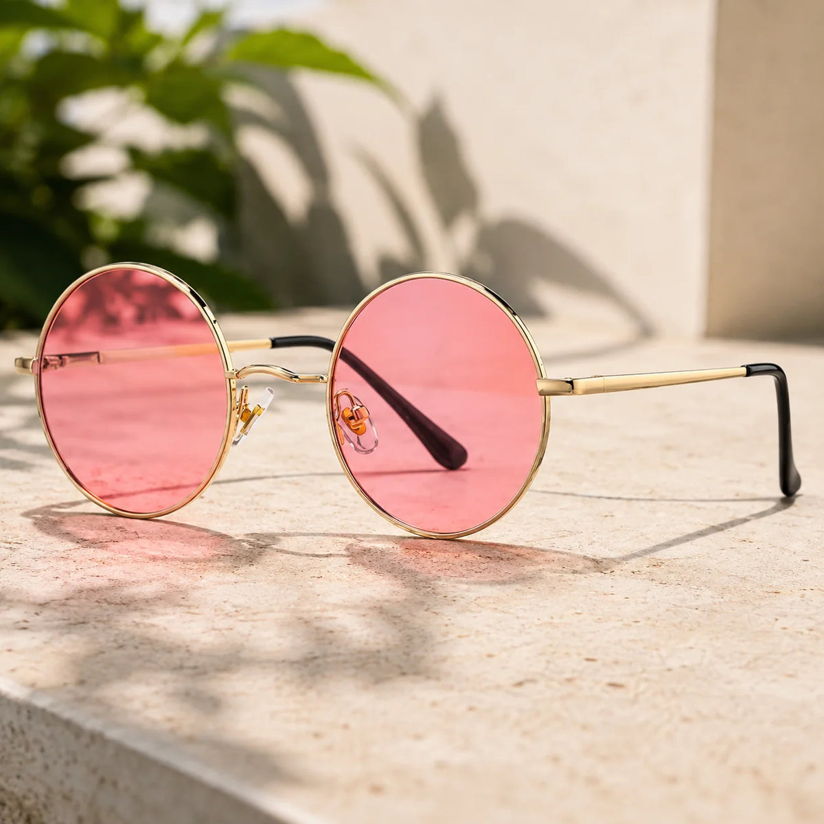 Round Sunglasses Polarized Full UV Protection Lightweight Frame