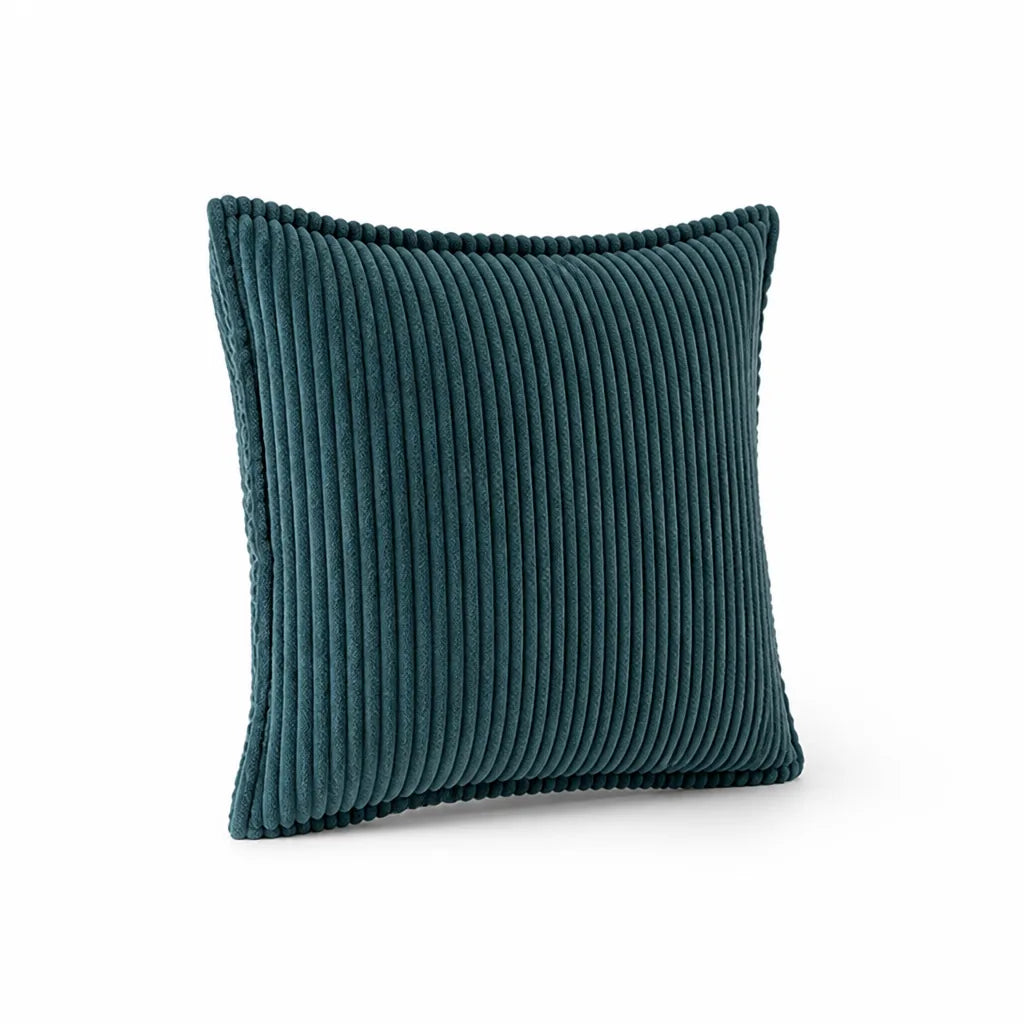 Round Throw Pillow Ribbed Texture Plush 30 cm