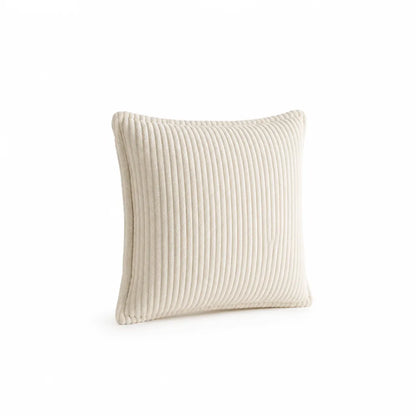 Round Throw Pillow Ribbed Texture Plush 30 cm