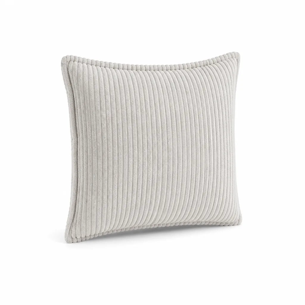 Round Throw Pillow Ribbed Texture Plush 30 cm