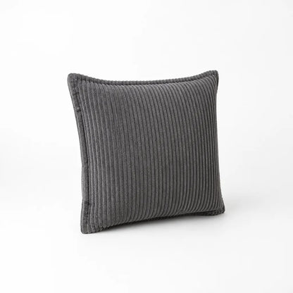 Round Throw Pillow Ribbed Texture Plush 30 cm