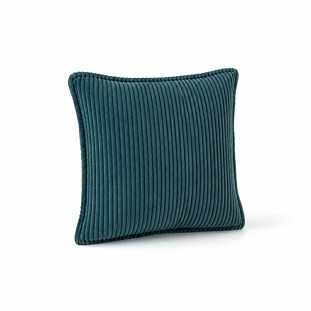 Round Throw Pillow Ribbed Texture Plush 30 cm