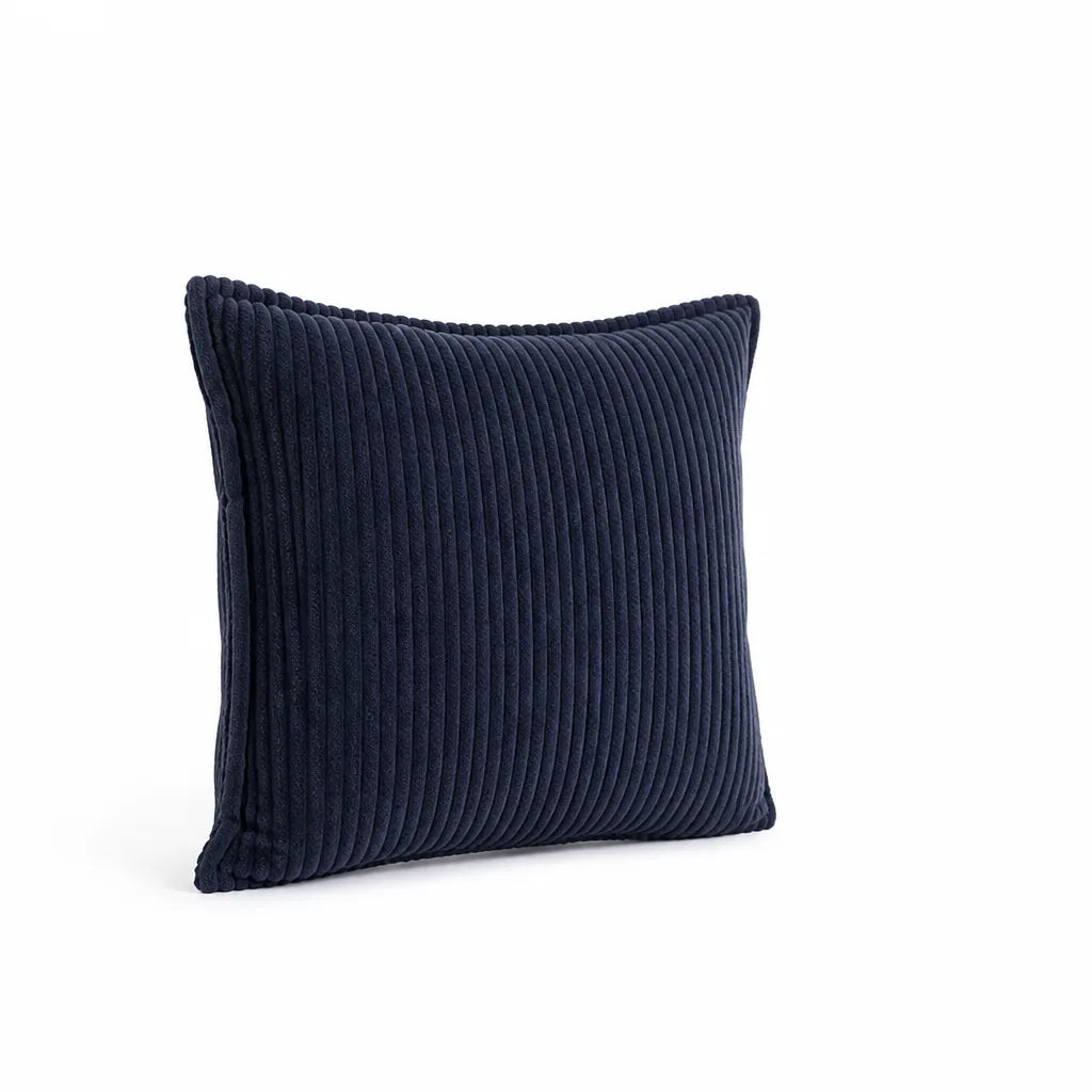 Round Throw Pillow Ribbed Texture Plush 30 cm
