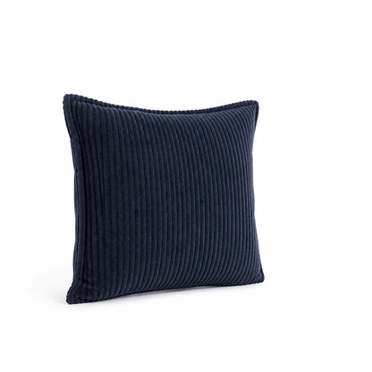Round Throw Pillow Ribbed Texture Plush 30 cm