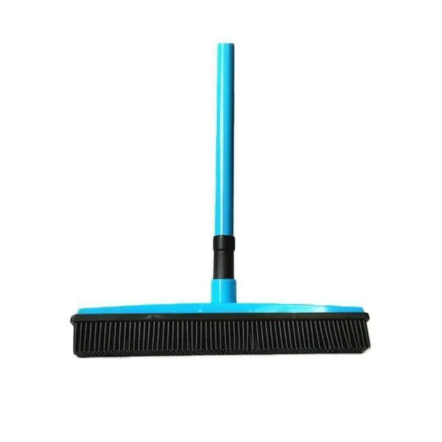 Rubber Broom Pet Hair Natural Rubber Head Telescoping Handle