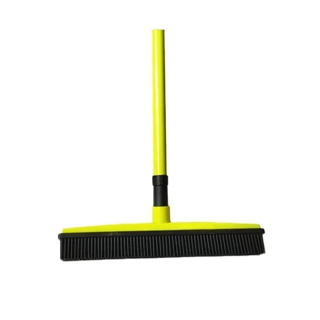 Rubber Broom Pet Hair Natural Rubber Head Telescoping Handle