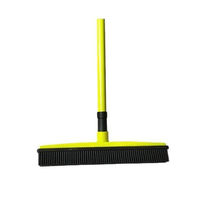 Rubber Broom Pet Hair Natural Rubber Head Telescoping Handle