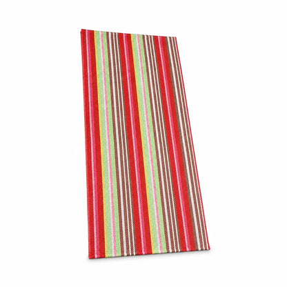 Runner Rug Checkered Flat Woven Cotton Blend