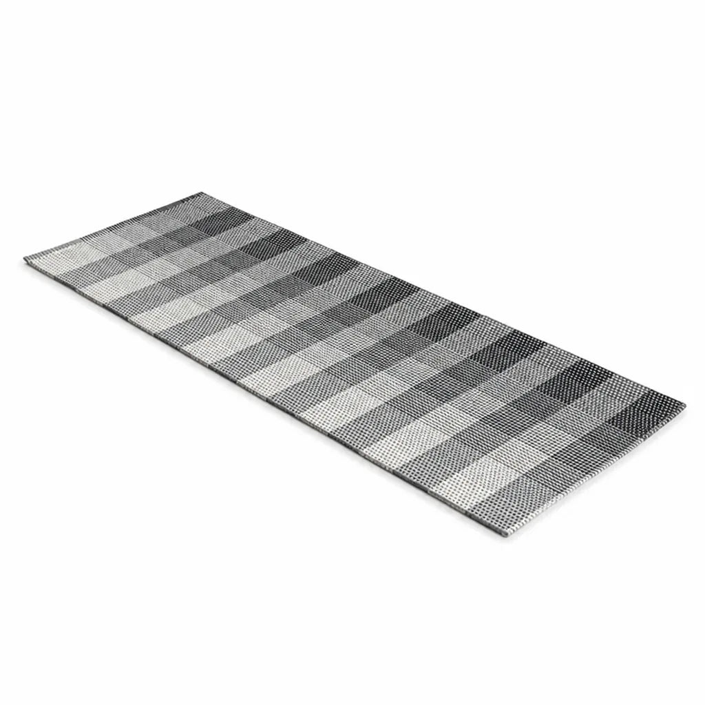 Runner Rug Checkered Flat Woven Cotton Blend