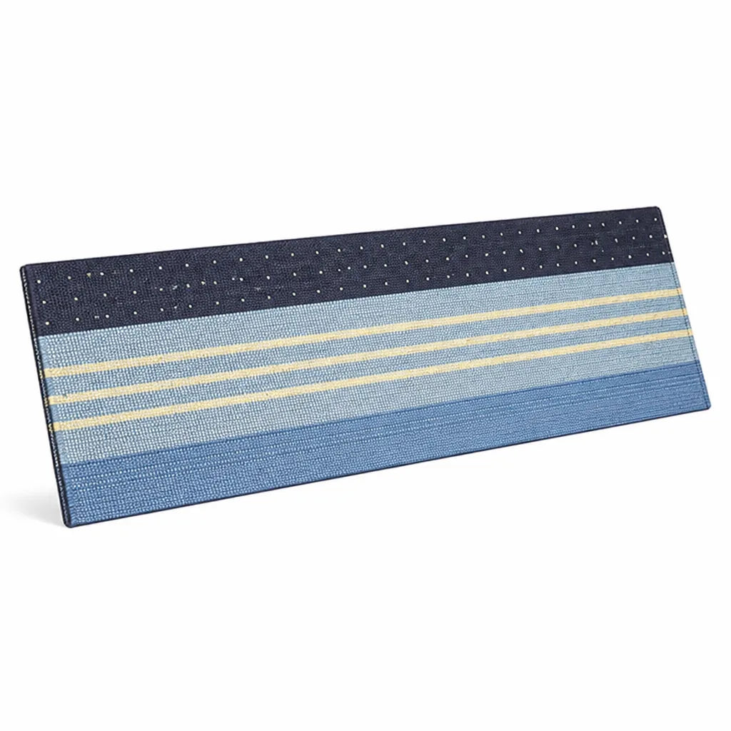 Runner Rug Checkered Flat Woven Cotton Blend