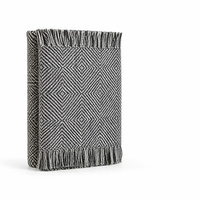 Runner Rug Cotton Geometric Fringed