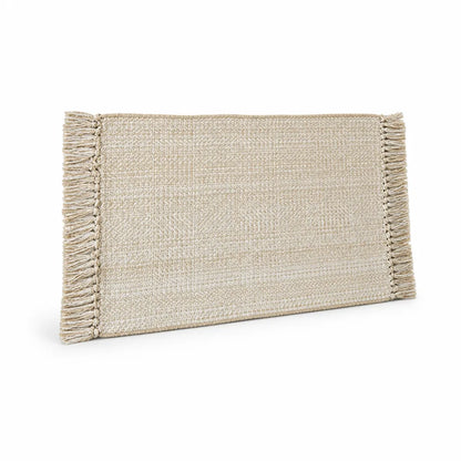 Runner Rug Cotton Geometric Fringed