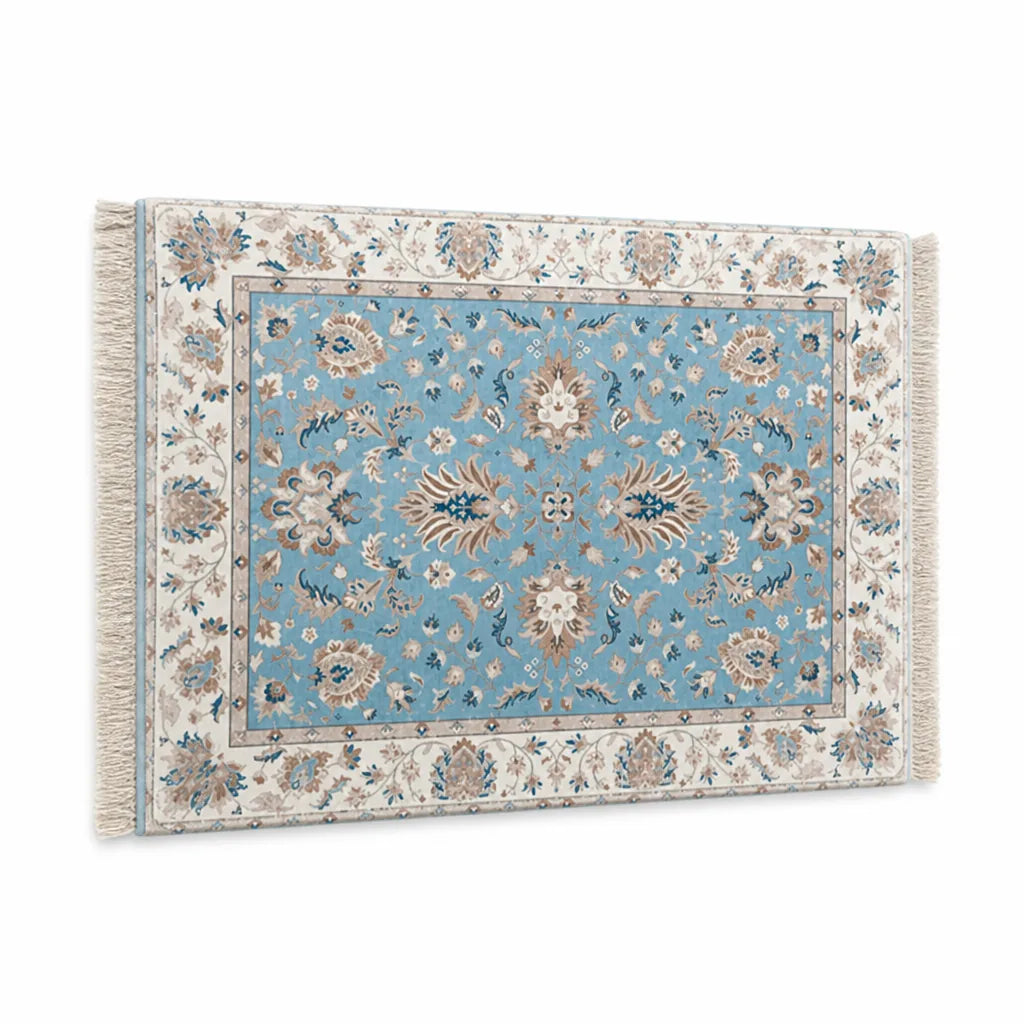 Runner Rug Cotton Geometric Fringed
