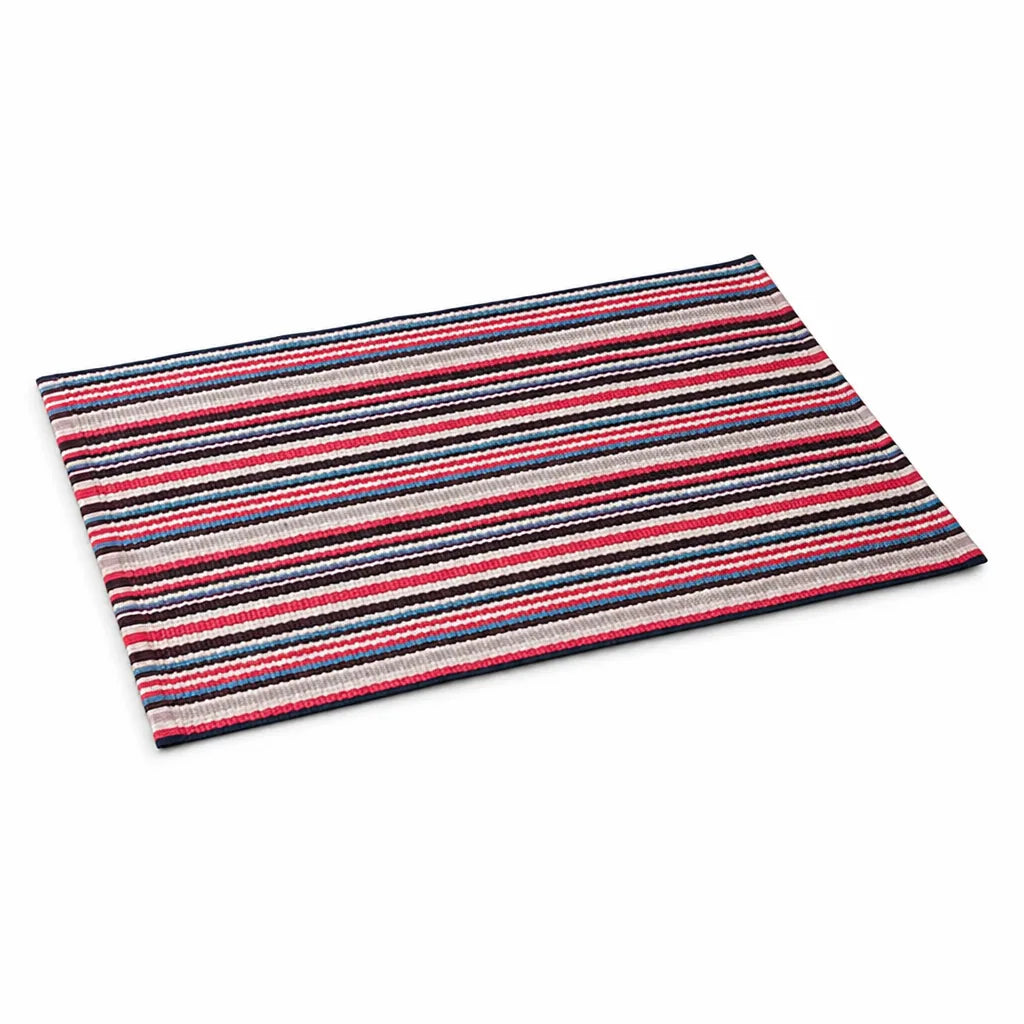 Runner Rug Striped Cotton Blend Anti-Slip