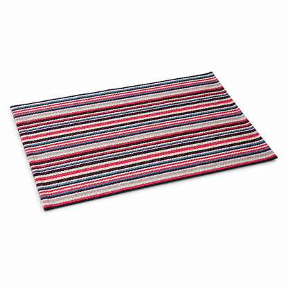 Runner Rug Striped Cotton Blend Anti-Slip