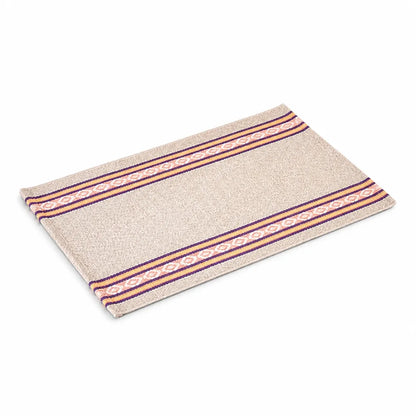 Runner Rug Striped Cotton Blend Anti-Slip