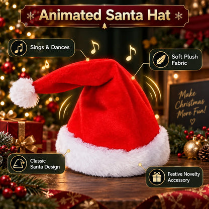 Santa Hat Animated Singing & Dancing