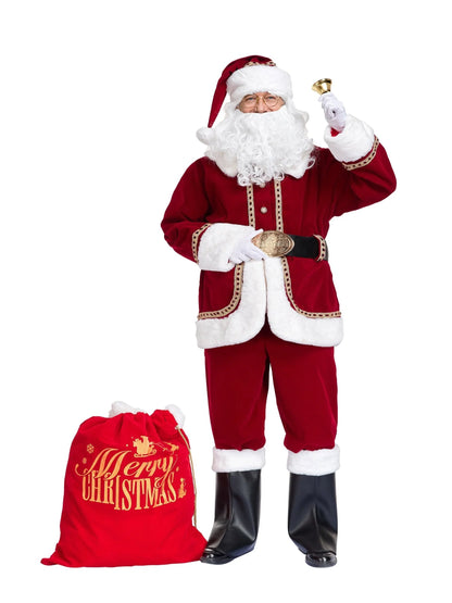 Santa Suit Burgundy 11-Piece Polyester Set