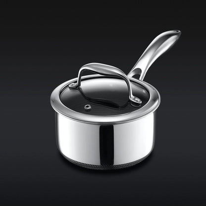 Saucepan 1 Quart Tri-Ply Stainless Steel Hybrid Non-Stick