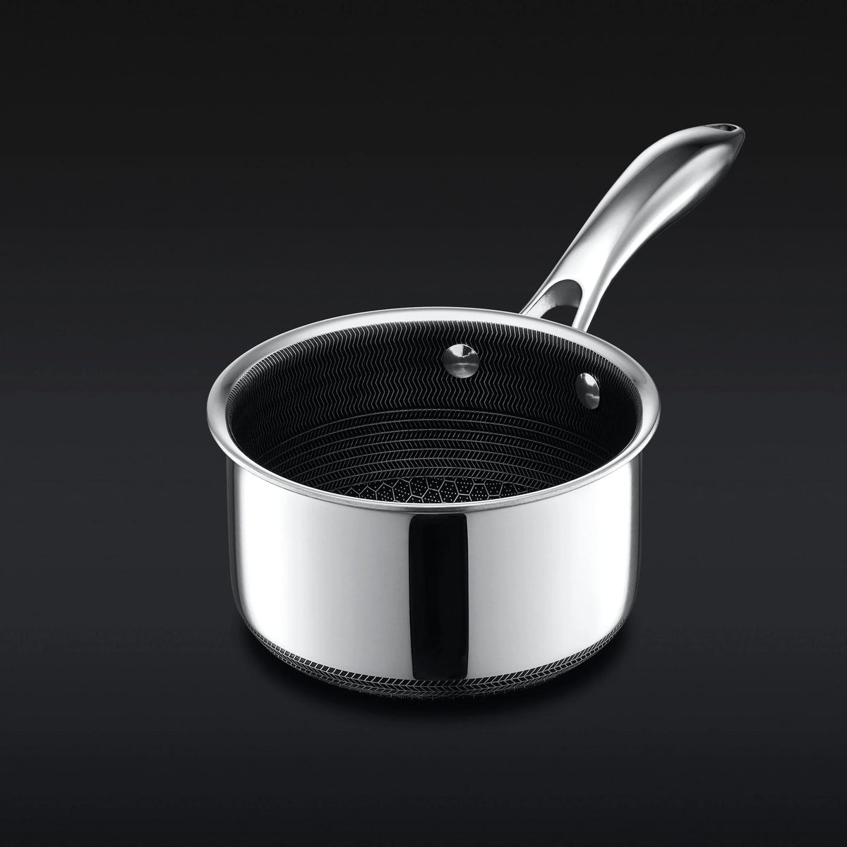 Saucepan 1 Quart Tri-Ply Stainless Steel Hybrid Non-Stick
