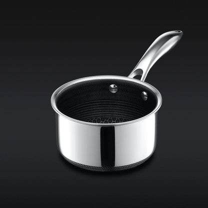 Saucepan 1 Quart Tri-Ply Stainless Steel Hybrid Non-Stick