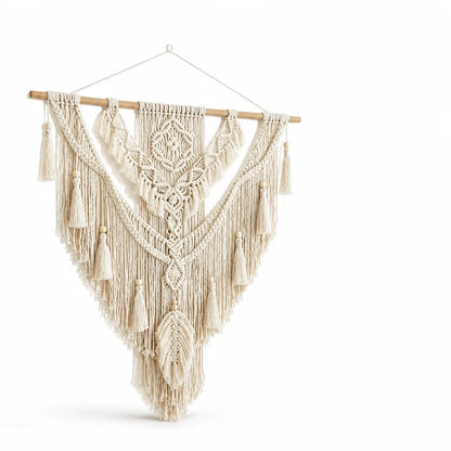 Scandinavian Boho Hand-Knotted Macrame Wall Hanging (75 x 95 cm)