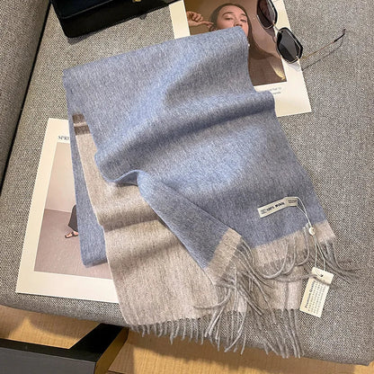Scarf 100% Wool Checkerboard Warm & Windproof
