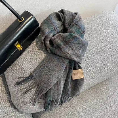 Scarf 100% Wool Checkerboard Warm & Windproof