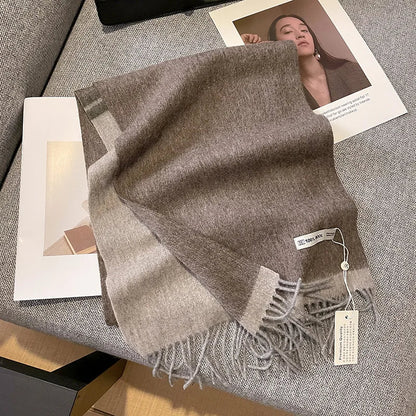 Scarf 100% Wool Checkerboard Warm & Windproof
