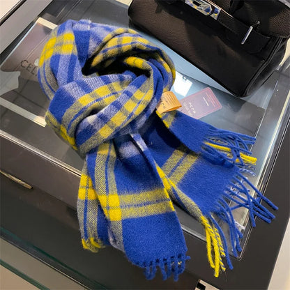 Scarf 100% Wool Checkerboard Warm & Windproof