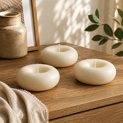 Scented Candle Donut Shape Smokeless Soy Wax