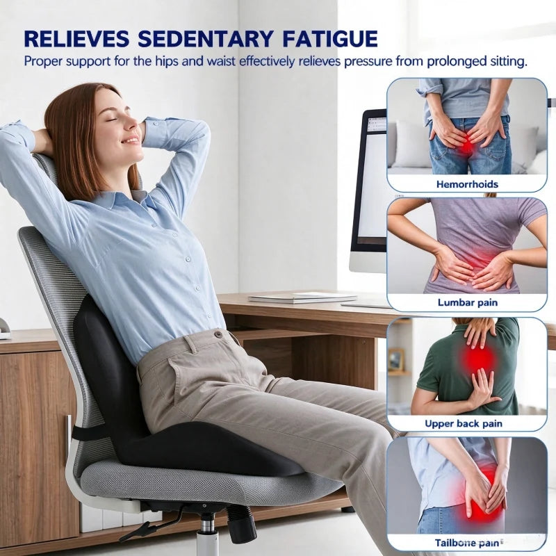 Seat Cushion Contoured Memory Foam Removable Washable Cover