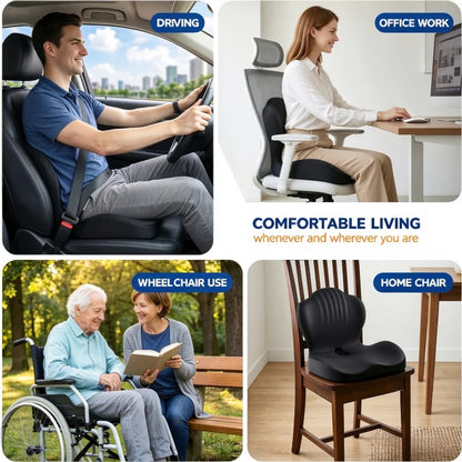 Seat Cushion Contoured Memory Foam Removable Washable Cover