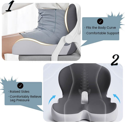 Seat Cushion Ergonomic Memory Foam Non-Slip