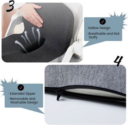 Seat Cushion Ergonomic Memory Foam Non-Slip