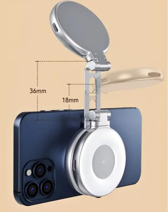 Selfie Ring Light Magnetic Clip Rechargeable USB-C