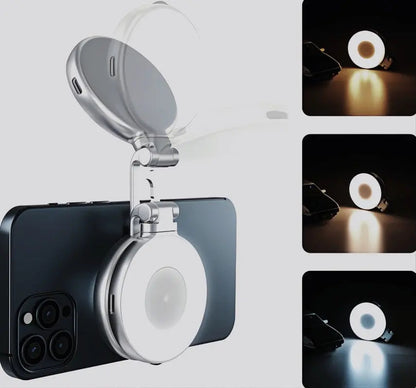 Selfie Ring Light Magnetic Clip Rechargeable USB-C