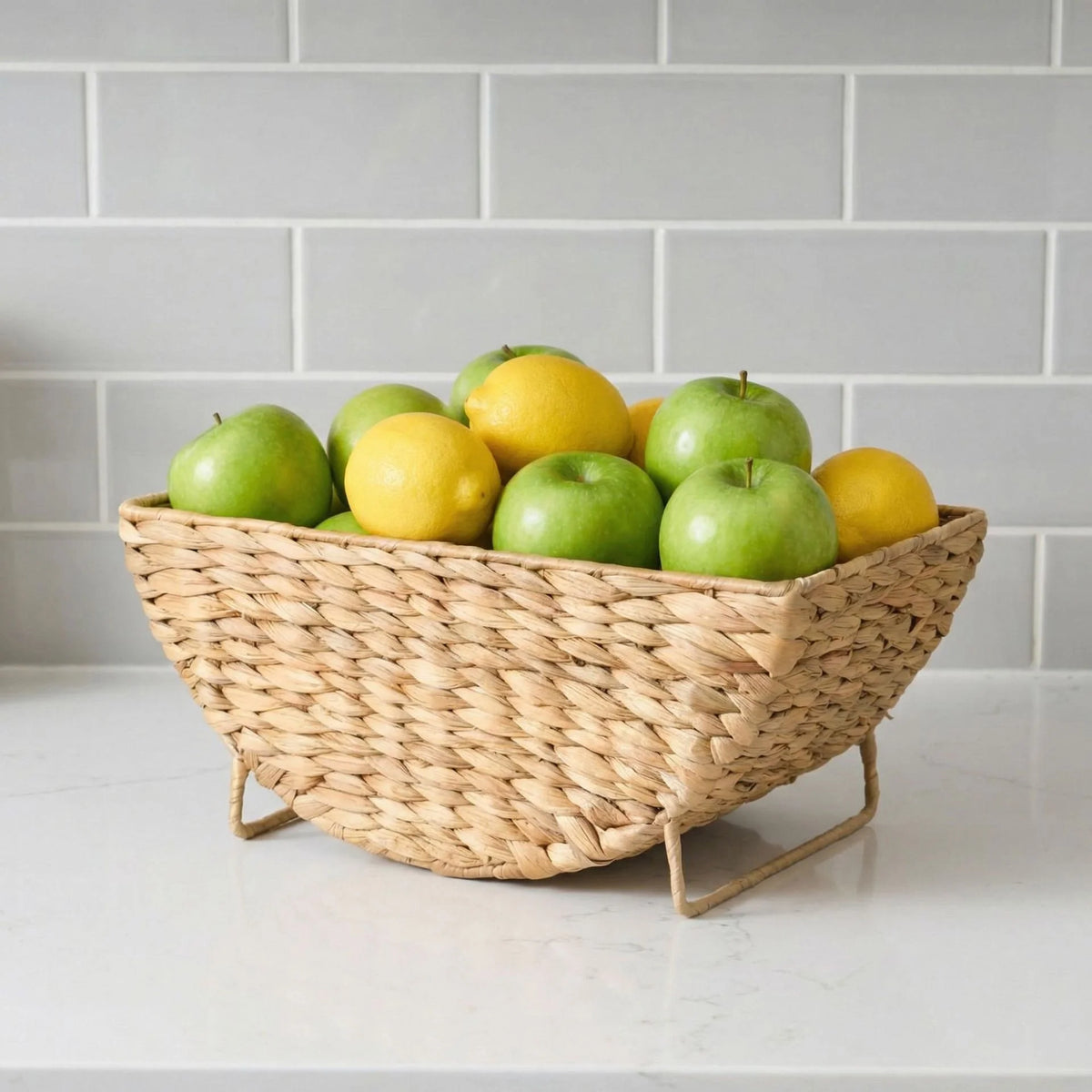 Serving Tray Handwoven Natural Fiber Sturdy Handles