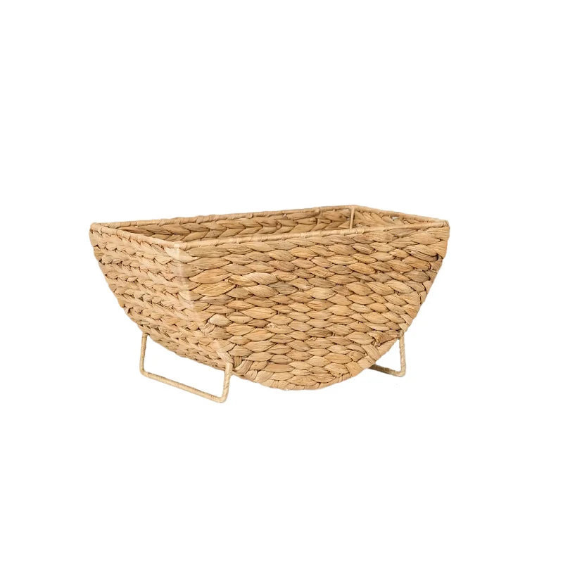 Serving Tray Handwoven Natural Fiber Sturdy Handles