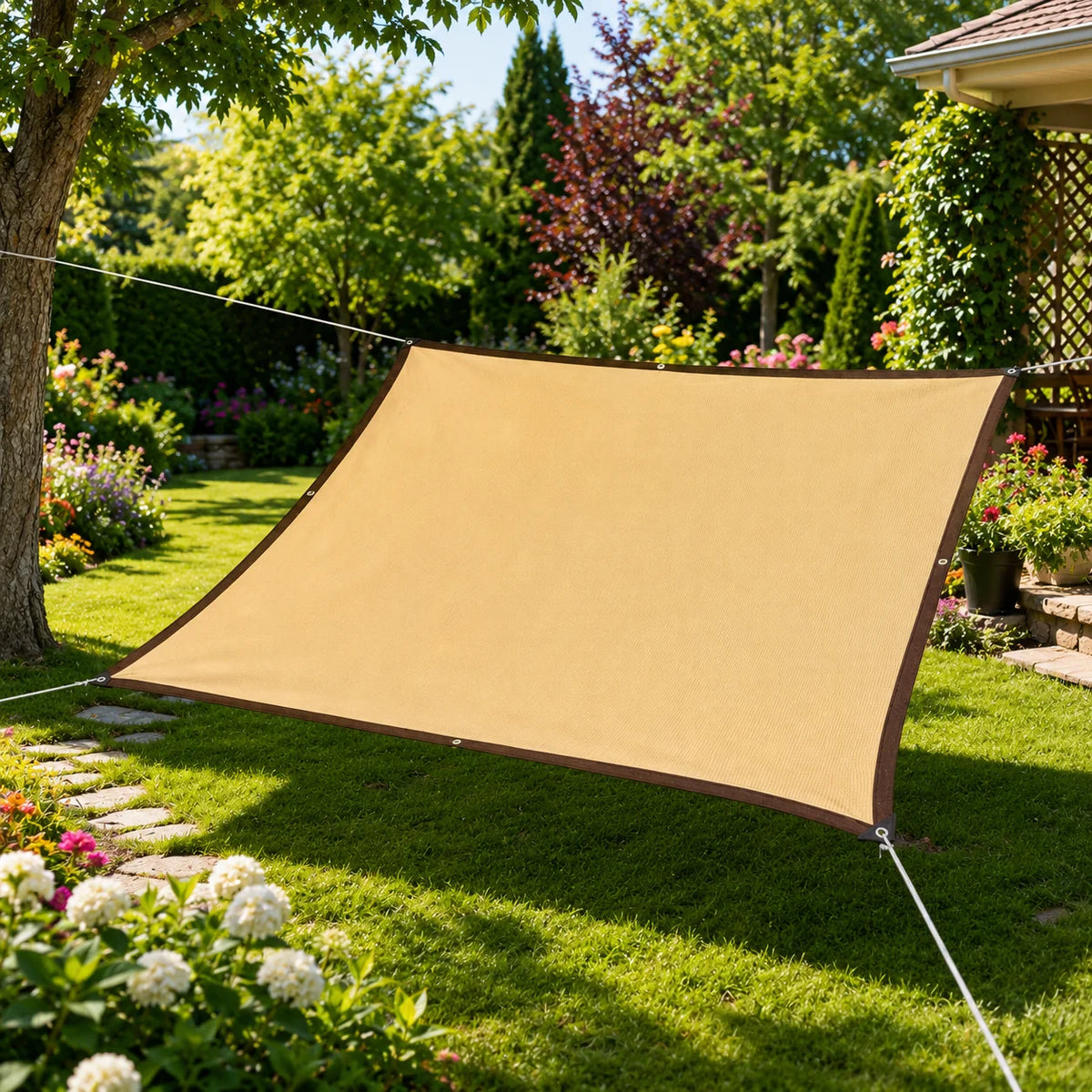 Shade Cloth 90% UV Protection HDPE Mesh Reinforced Eyelets
