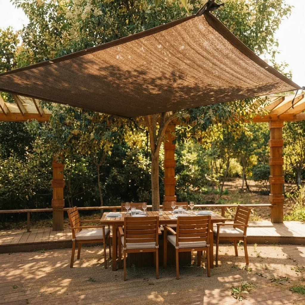 Shade Cloth UV-Stabilized Knitted HDPE Reinforced Grommets